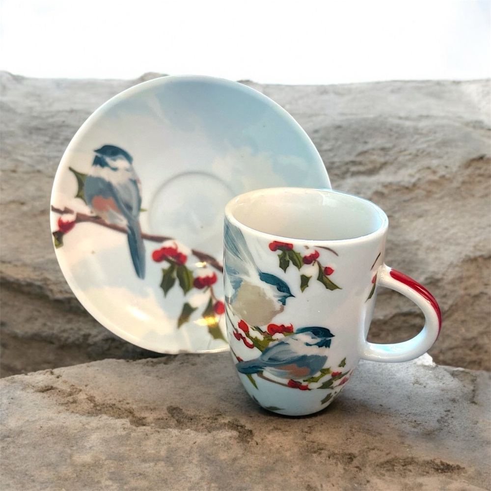 Charming Vintage Martha Collins Art Mug and Saucer Set